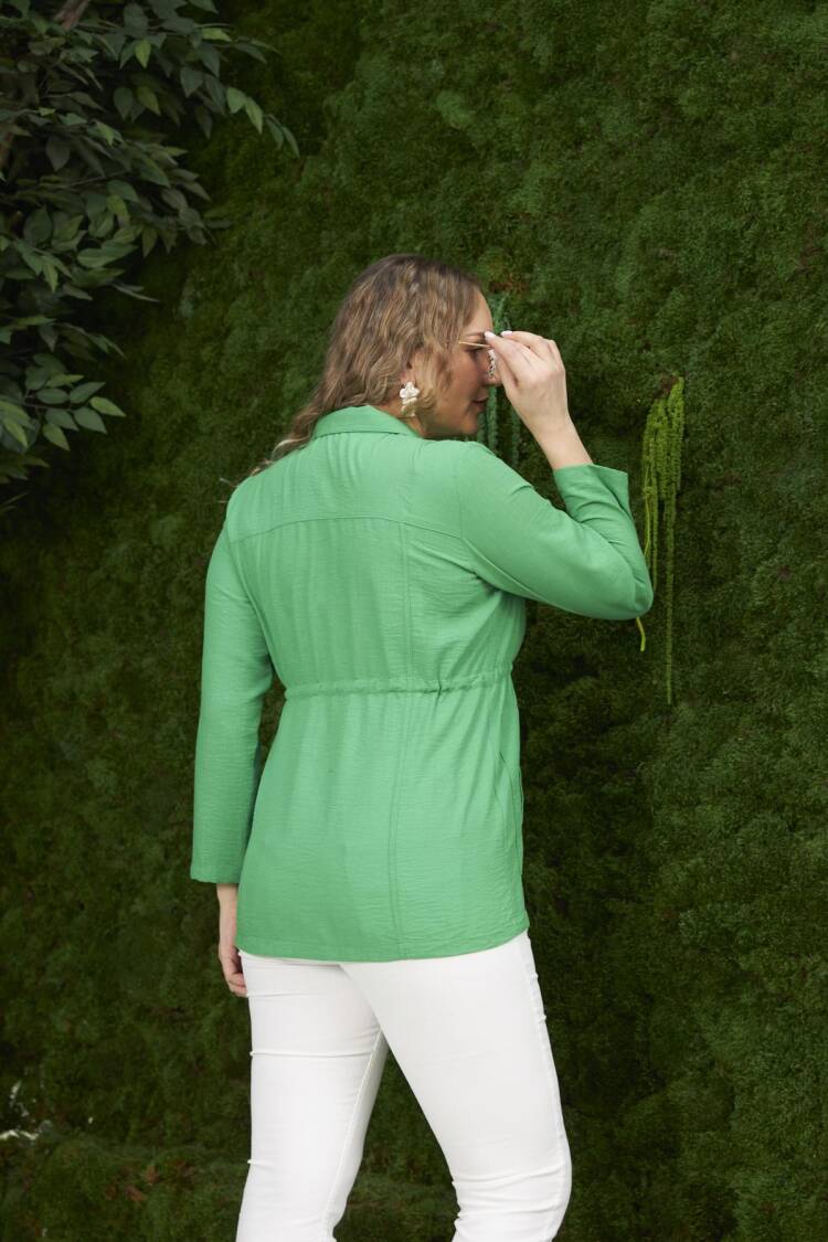Casual Plus Size Overshirt Jacket