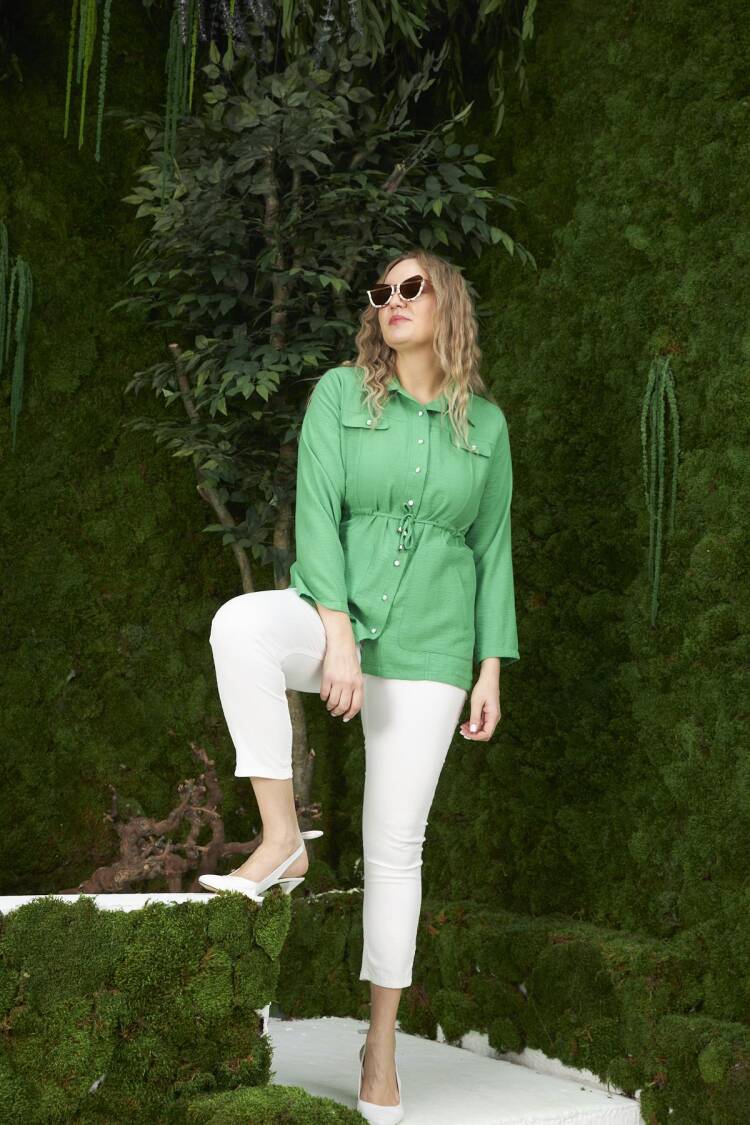 Casual Plus Size Overshirt Jacket