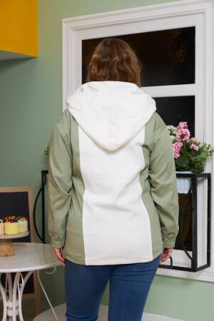 Green Trenchcoat Casual Plus Size Sport Streetwear
