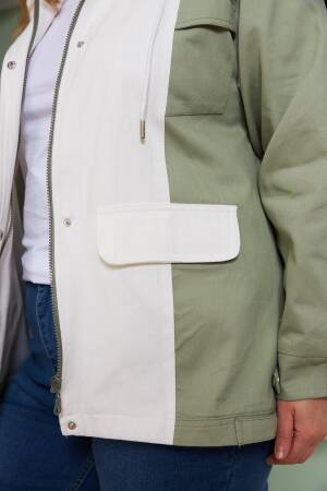 Green Trenchcoat Casual Plus Size Sport Streetwear