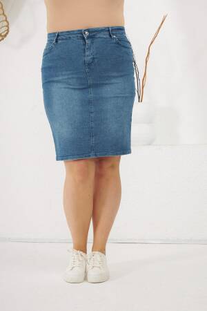 Casual Plus Size Pencil Midi Skirt