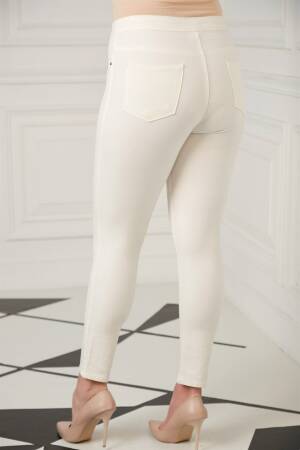 White Skinny Leg Tregging Pants