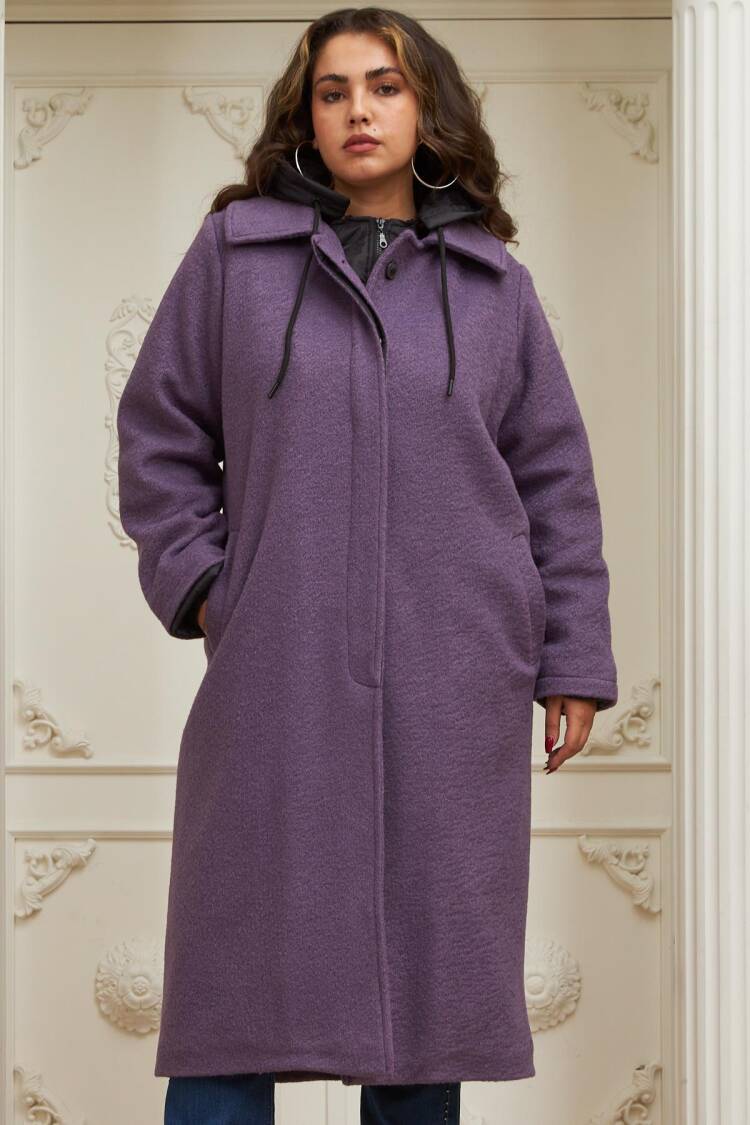 Single-Breasted Long Coat With Flap Pocket