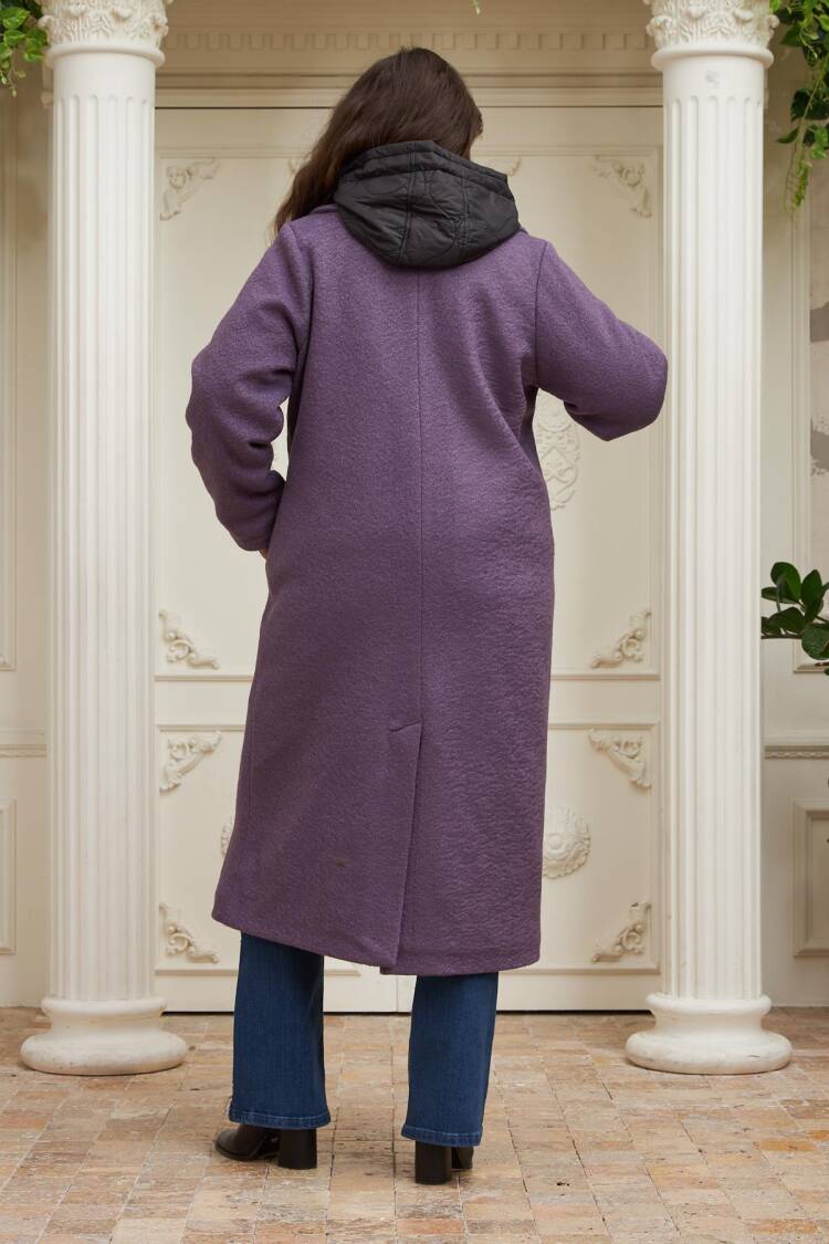 Single-Breasted Long Coat With Flap Pocket