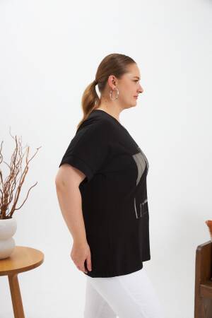 Casual Plus Size Tshirt With Letter Print