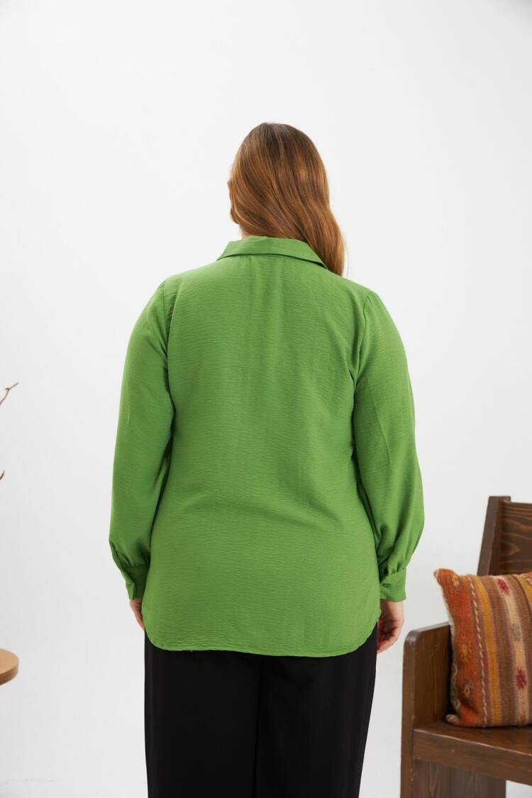 Plus Size Polo Neck Shirt