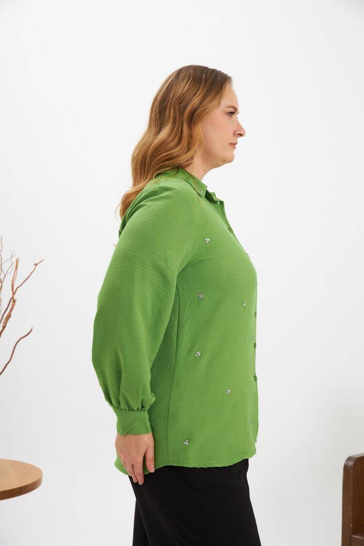 Plus Size Polo Neck Shirt