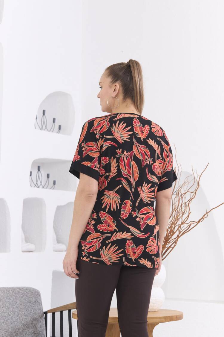 Plus Size Casual Floral Tshirt