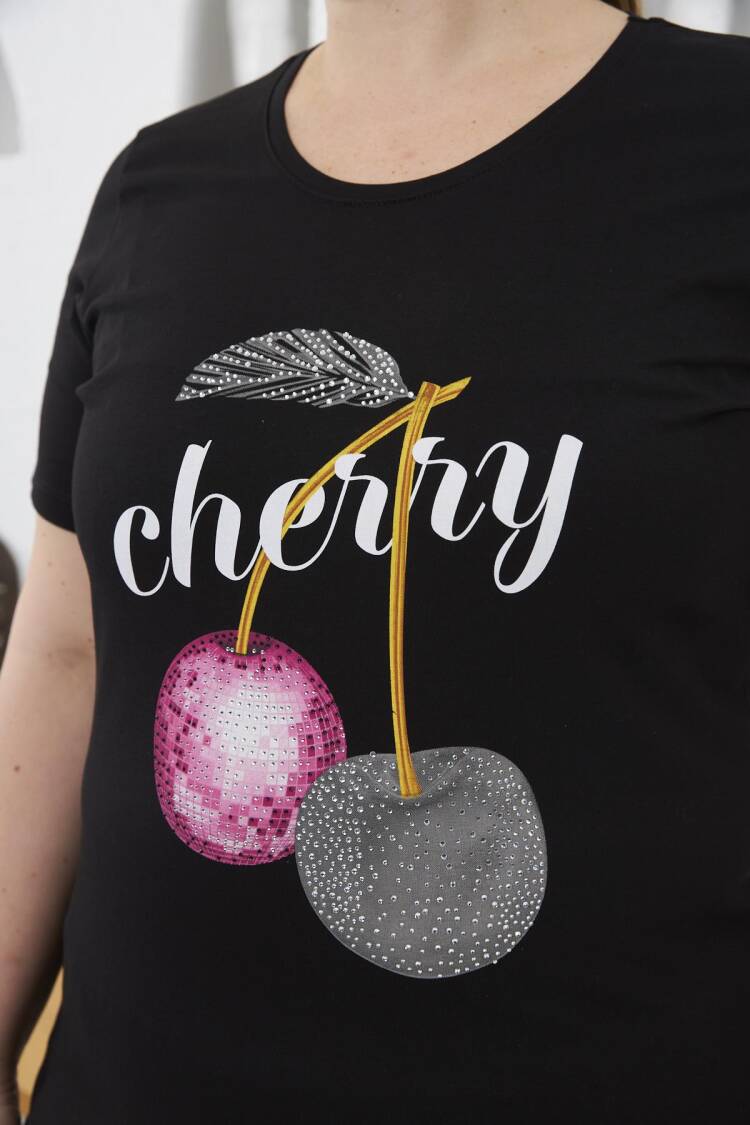 Plus Size Casual Tshirt With Letter Print