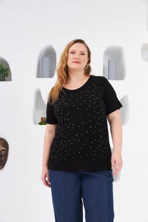 Plus Size Glam Tshirt With Sequined Detail
