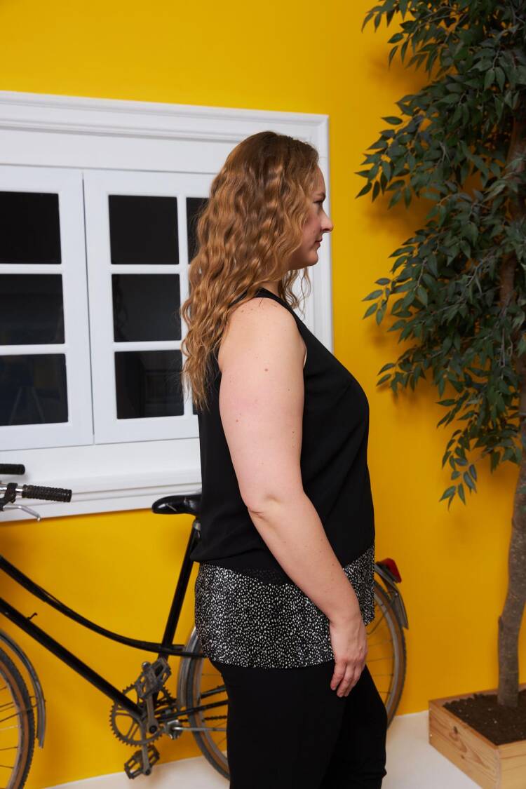 Plus Size Sleeveless V-Neck Blouse