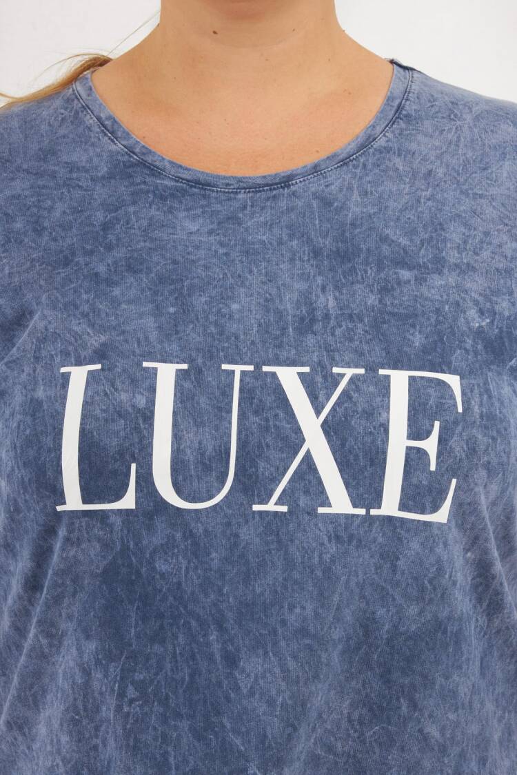 Casual Plus Size Tshirt With Letter Print