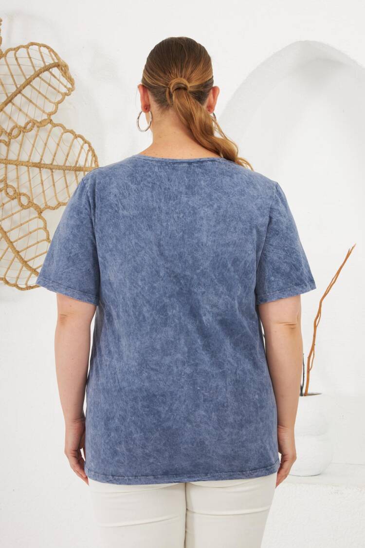 Casual Plus Size Tshirt With Letter Print