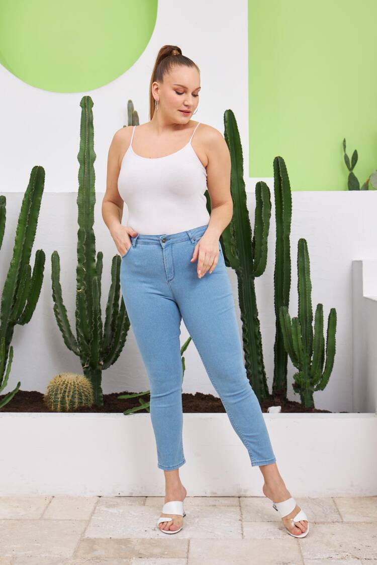 High Waist Mom Skinny Jeans