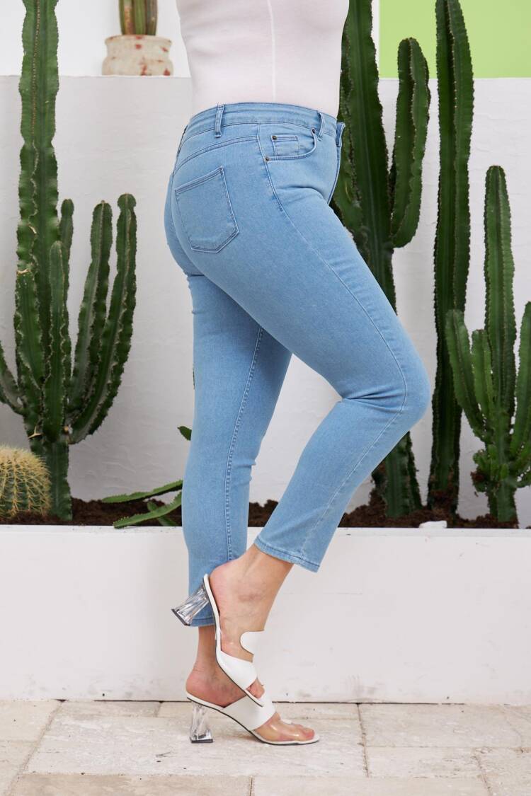 High Waist Mom Skinny Jeans