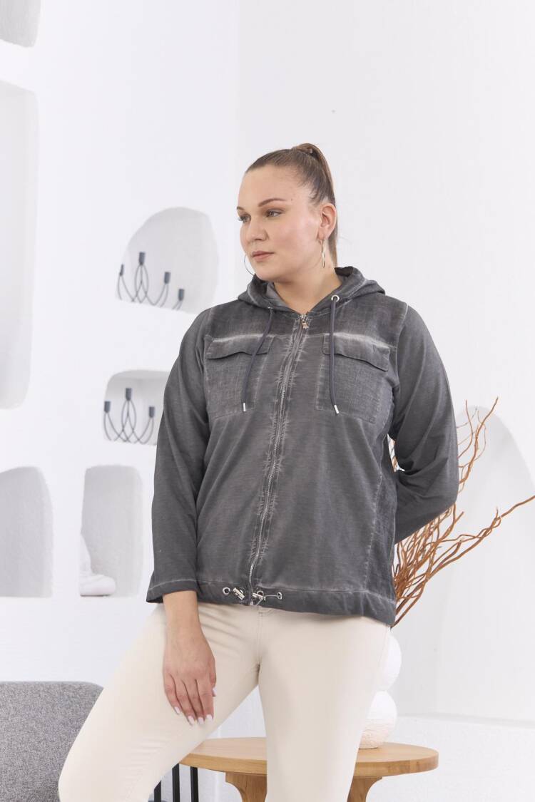 Grey Windbreaker Jacket
