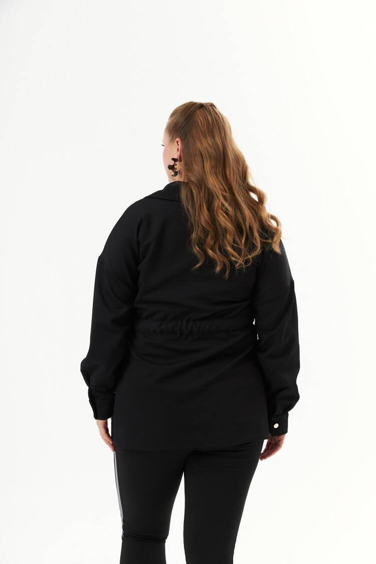 Waist Lace Detailed Plus Size Jackets
