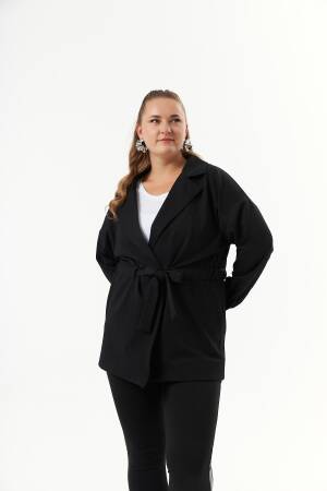 Waist Lace Detailed Plus Size Jackets