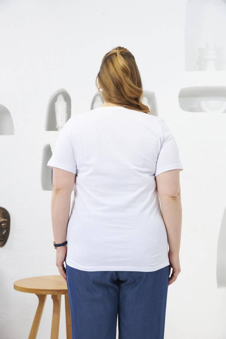 Casual Plus Size Tshirt With Fruit Pattern