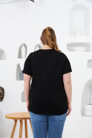 Sequined Plus Size Casual Tshirt
