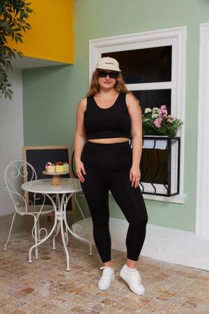 Black Plus Size Leggings With High Waist