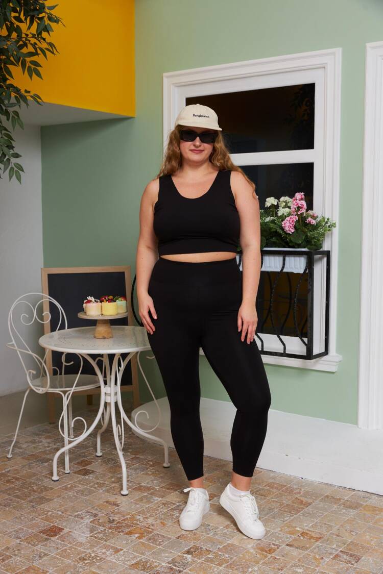 Black Plus Size Leggings With High Waist