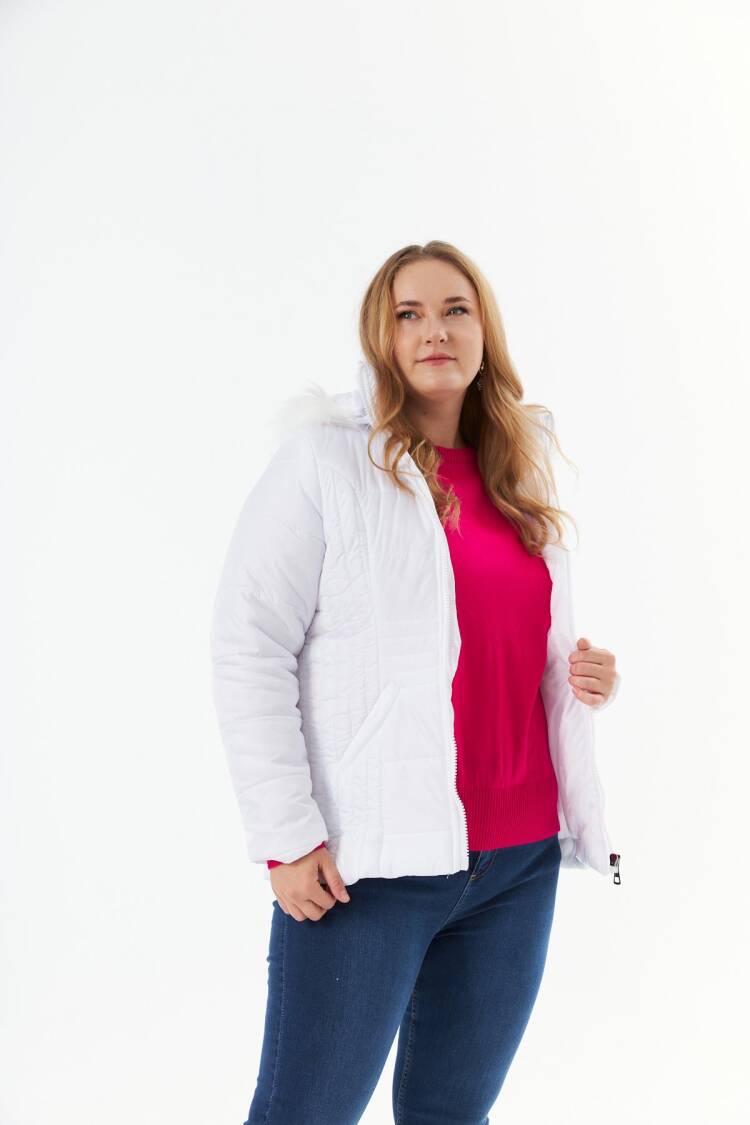 Puffer Jacket With Hooded Collar
