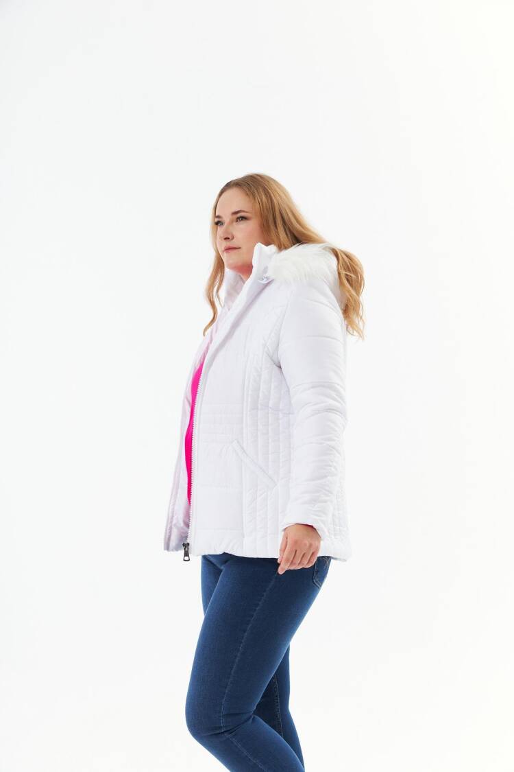 Puffer Jacket With Hooded Collar