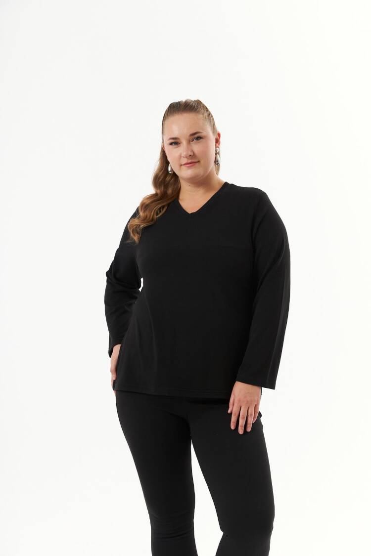 Plus Size V-Neck Elegant Blouse