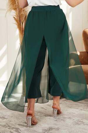 Green Elegant Casual Palazzo Pants