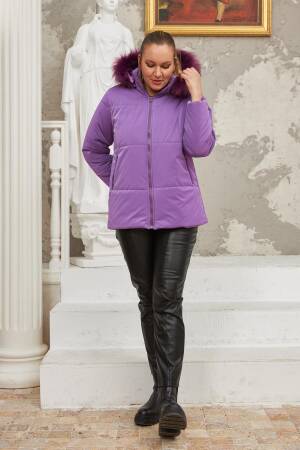 Hooded Puffer Coat With Zip Pockets
