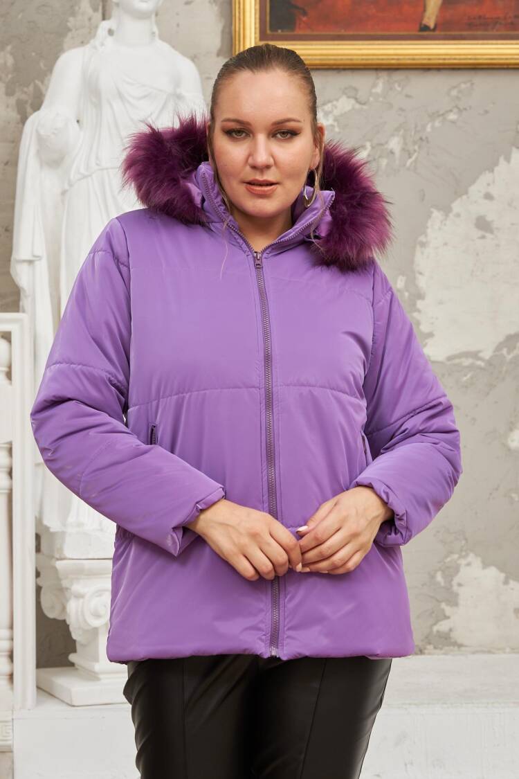 Hooded Puffer Coat With Zip Pockets