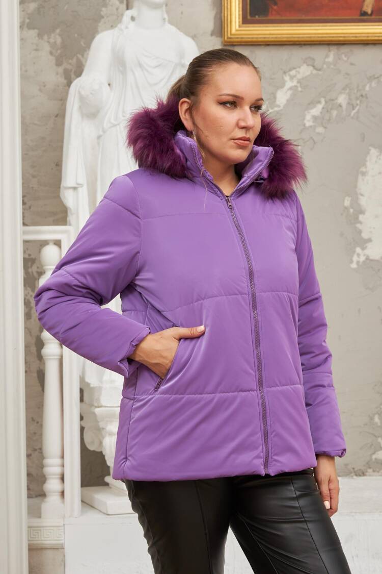 Hooded Puffer Coat With Zip Pockets