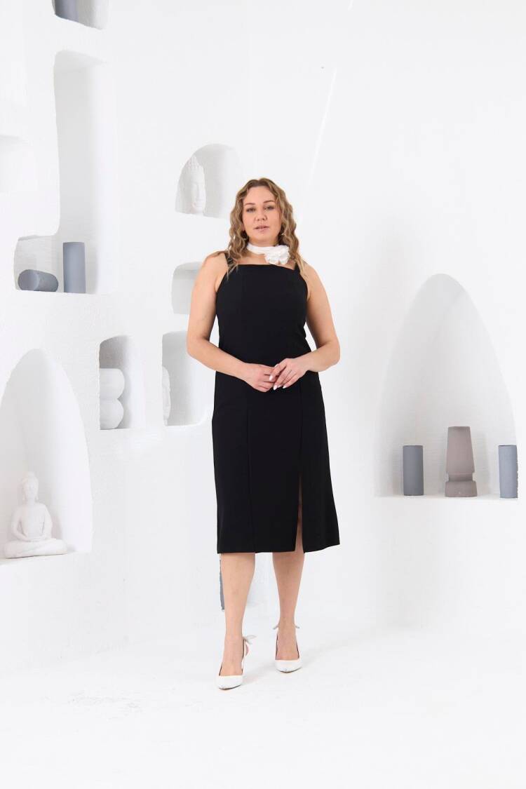 ElegantSheath Dress With Square Neck