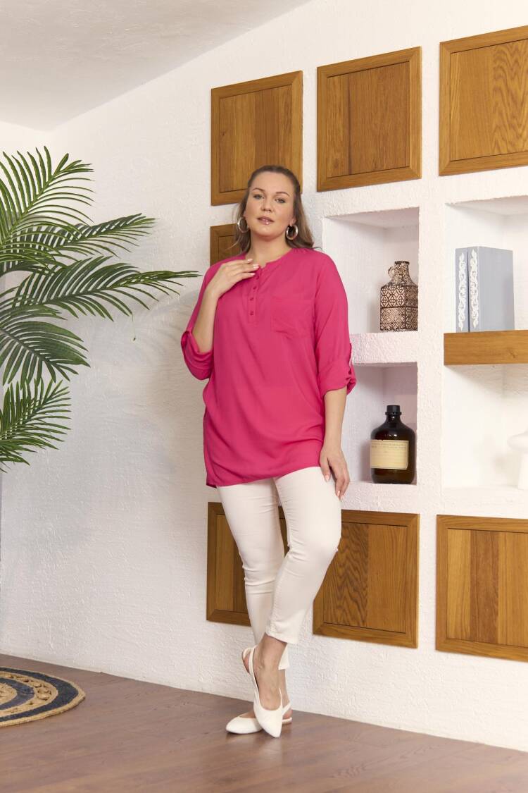 Modest Plus Size Casual Blouse