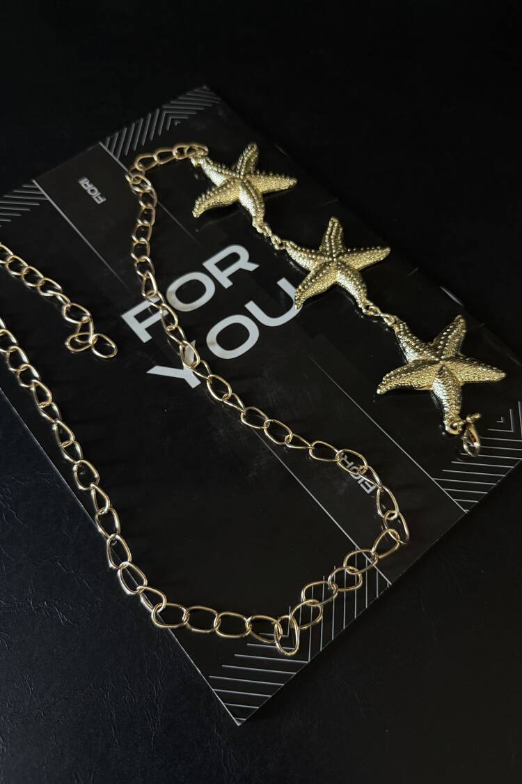Gold Chain Detailed Women's Belt