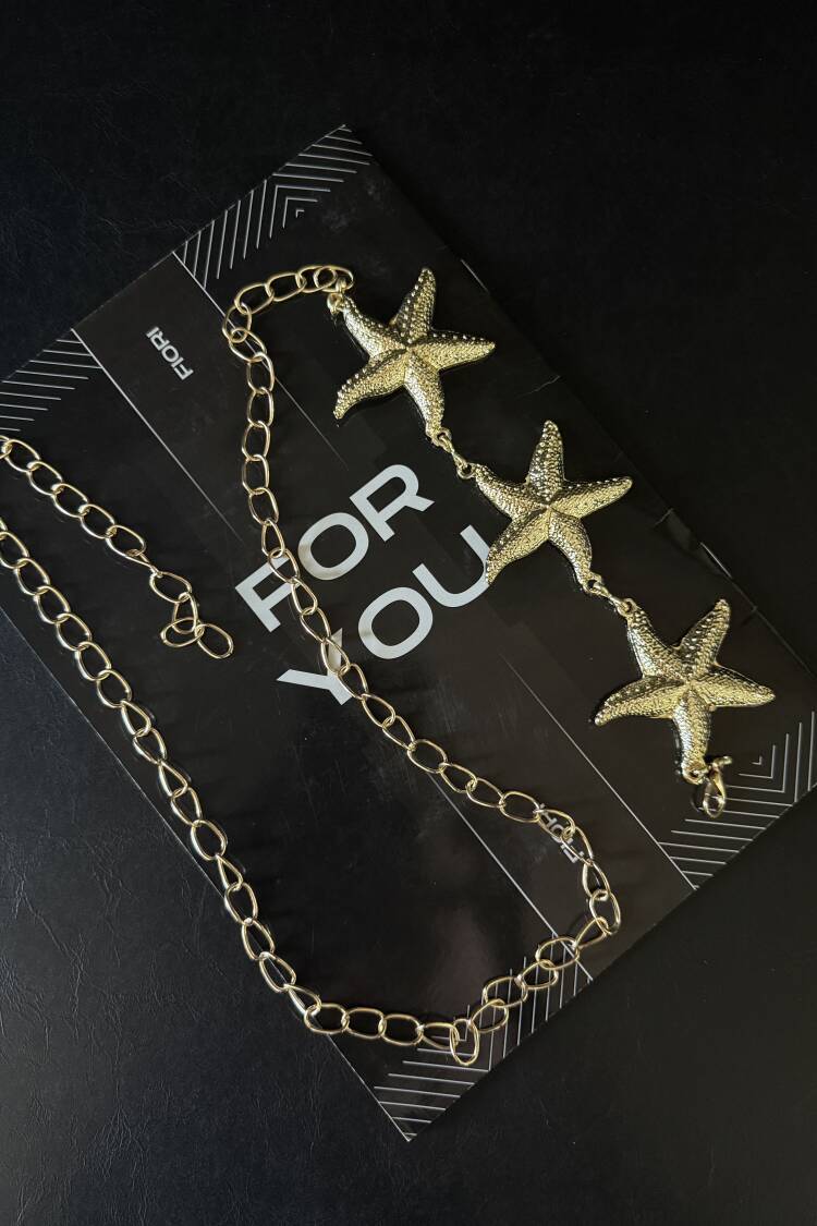 Gold Chain Detailed Women's Belt