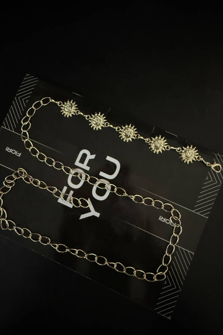 Gold Chain Detailed Women's Belt