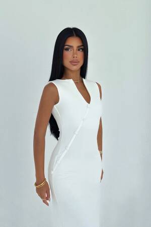 ElegantSheath Dress With V-Neck