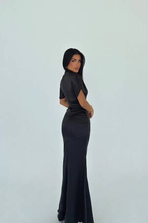 ElegantSheath Dress With Puff Short Sleeves