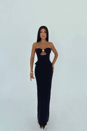 Strapless Bodycon Floor Length Dress