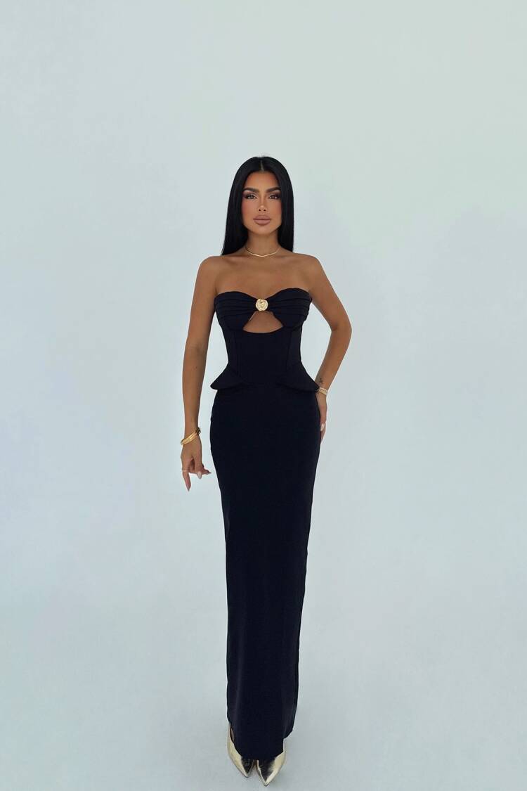 Strapless Bodycon Floor Length Dress