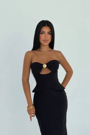 Strapless Bodycon Floor Length Dress