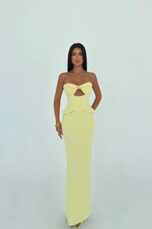 Strapless Bodycon Dress With Cap Sleeves