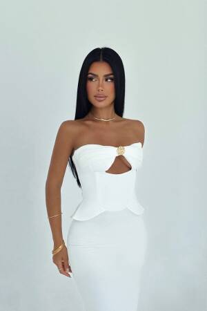 Strapless Corset Maxi Dress