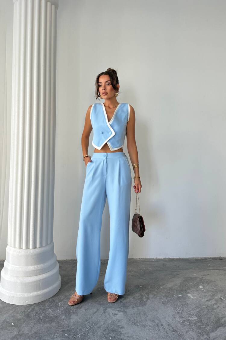 Elegant Wide Leg Tuxedo Set