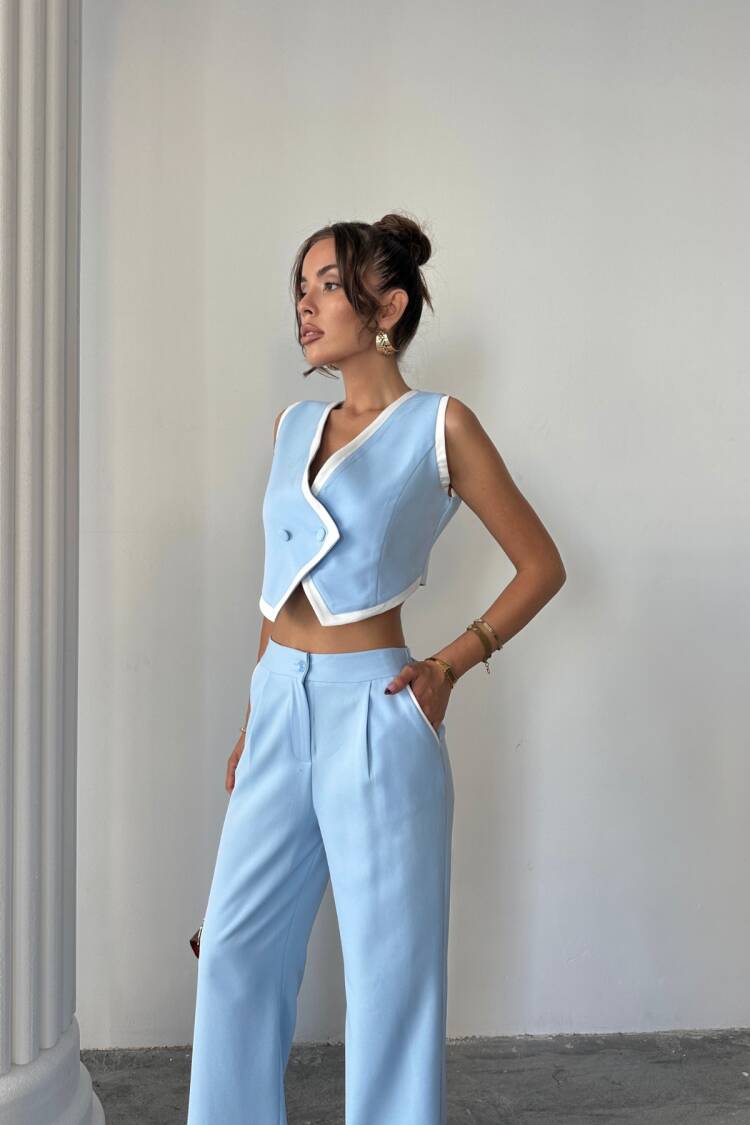 Elegant Wide Leg Tuxedo Set