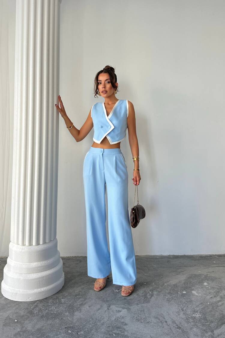 Elegant Wide Leg Tuxedo Set