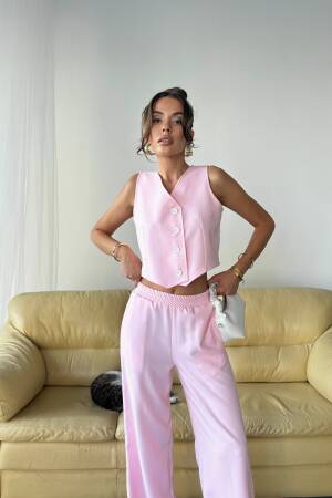 Palazzo Pants With Drawstring And Wide Leg