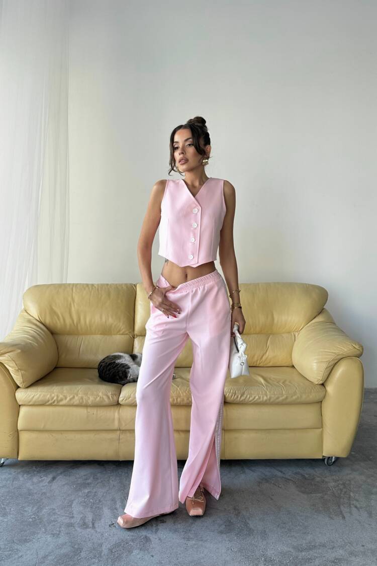 Palazzo Pants With Drawstring And Wide Leg
